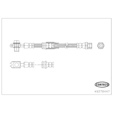 Corteco Brake Hose, 49378447 49378447